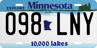 MN license plate 098LNY