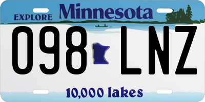 MN license plate 098LNZ