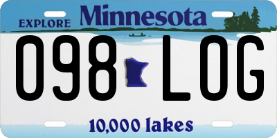 MN license plate 098LOG