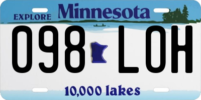 MN license plate 098LOH