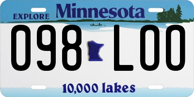 MN license plate 098LOO