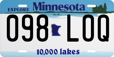 MN license plate 098LOQ