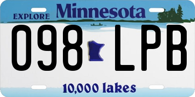 MN license plate 098LPB