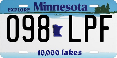 MN license plate 098LPF