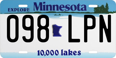 MN license plate 098LPN