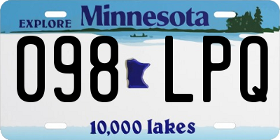 MN license plate 098LPQ
