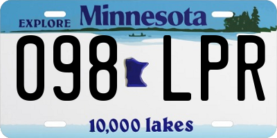 MN license plate 098LPR