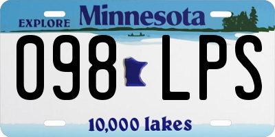 MN license plate 098LPS