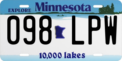 MN license plate 098LPW