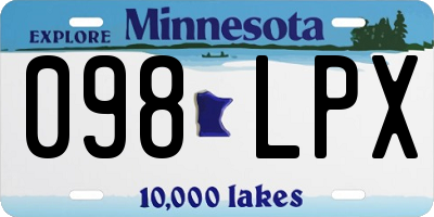 MN license plate 098LPX
