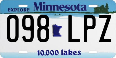 MN license plate 098LPZ
