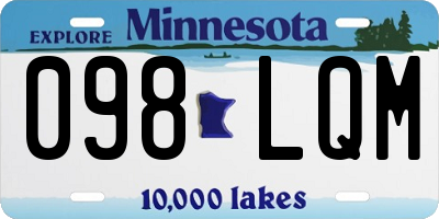 MN license plate 098LQM