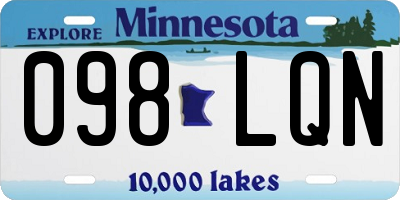 MN license plate 098LQN