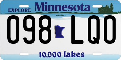 MN license plate 098LQO