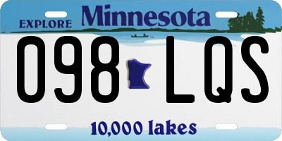 MN license plate 098LQS