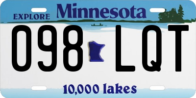 MN license plate 098LQT