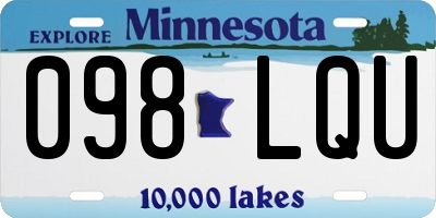 MN license plate 098LQU