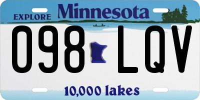 MN license plate 098LQV