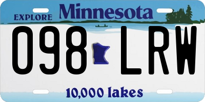 MN license plate 098LRW