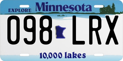MN license plate 098LRX