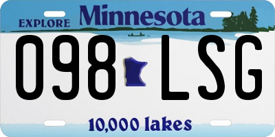 MN license plate 098LSG