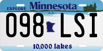 MN license plate 098LSI