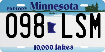 MN license plate 098LSM