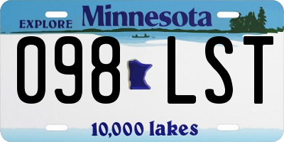 MN license plate 098LST