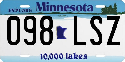 MN license plate 098LSZ