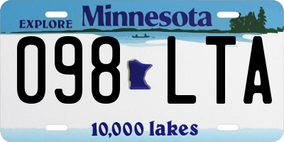 MN license plate 098LTA