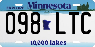 MN license plate 098LTC