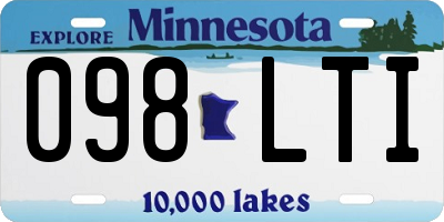 MN license plate 098LTI