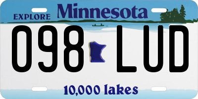 MN license plate 098LUD