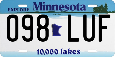 MN license plate 098LUF