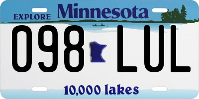 MN license plate 098LUL