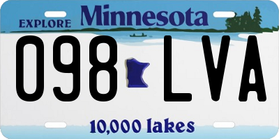 MN license plate 098LVA