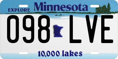 MN license plate 098LVE