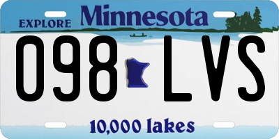 MN license plate 098LVS