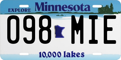 MN license plate 098MIE