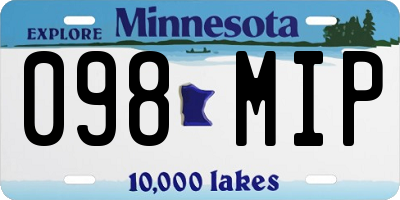 MN license plate 098MIP