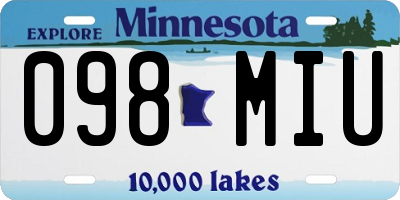 MN license plate 098MIU