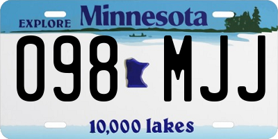 MN license plate 098MJJ