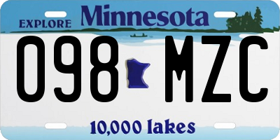 MN license plate 098MZC