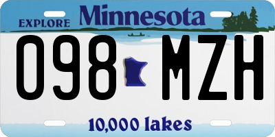 MN license plate 098MZH