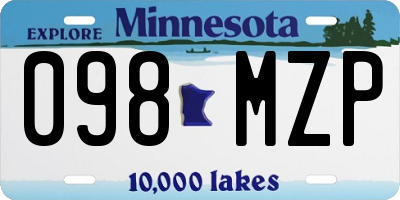 MN license plate 098MZP