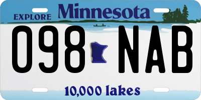 MN license plate 098NAB