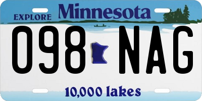 MN license plate 098NAG