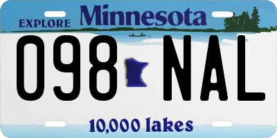 MN license plate 098NAL
