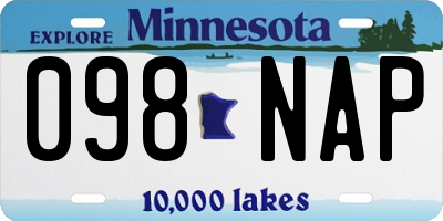 MN license plate 098NAP