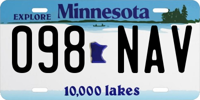 MN license plate 098NAV